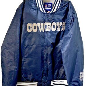 Dallas Cowboys Ultra Game Full Snap Satin Jacket Men’s XL Brand New $130